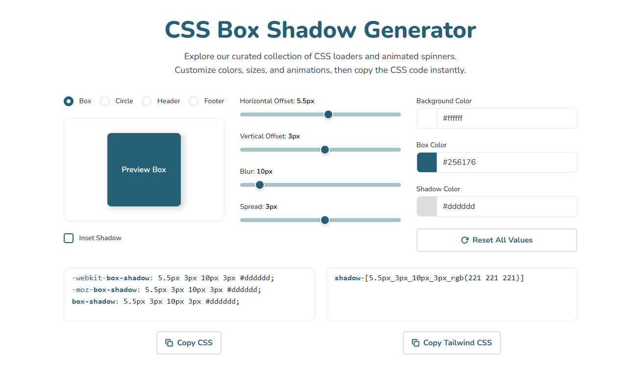 CSS Box Shadow Generator: Create Perfect Shadows for Modern Web Designs