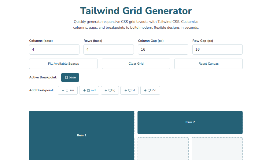 Tailwind Grid Generator: Create Responsive Layouts Effortlessly