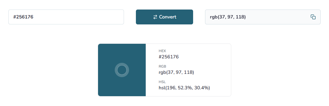 hex to rgba converter