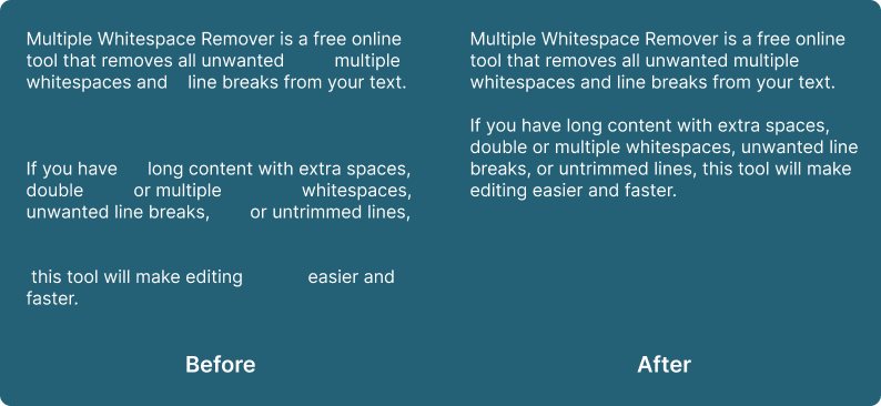 Free Online Multiple Whitespace Remover